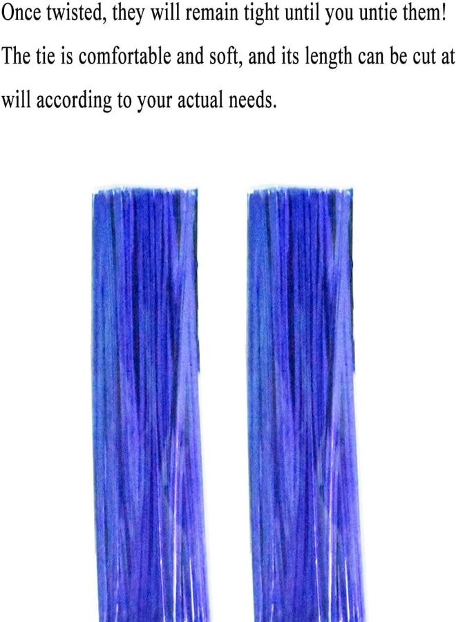 Cake Decor Metallic Blue Twist Ties Wire for Cake Pops, Chocolate, Wrapping Gift, Candy & Cone Sealing (Pack of 400) - Image 3